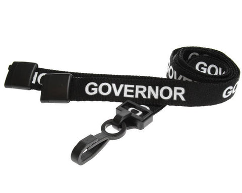 15mm Governor Lanyard with Black Plastic Slide Clip