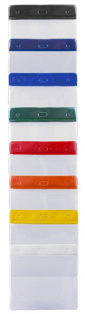 Coloured Top PVC Large Landscape Wallet