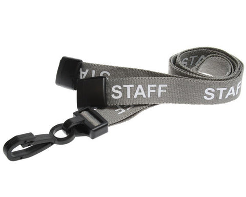 15mm Staff Lanyard with Black Plastic Slide Clip